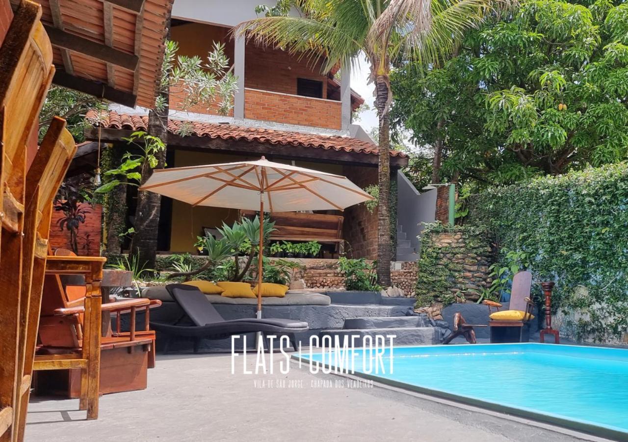 Novidade Flats Comfort Na Vila De Sao Jorge - Chapada Dos Veadeiros Hotel Exterior photo