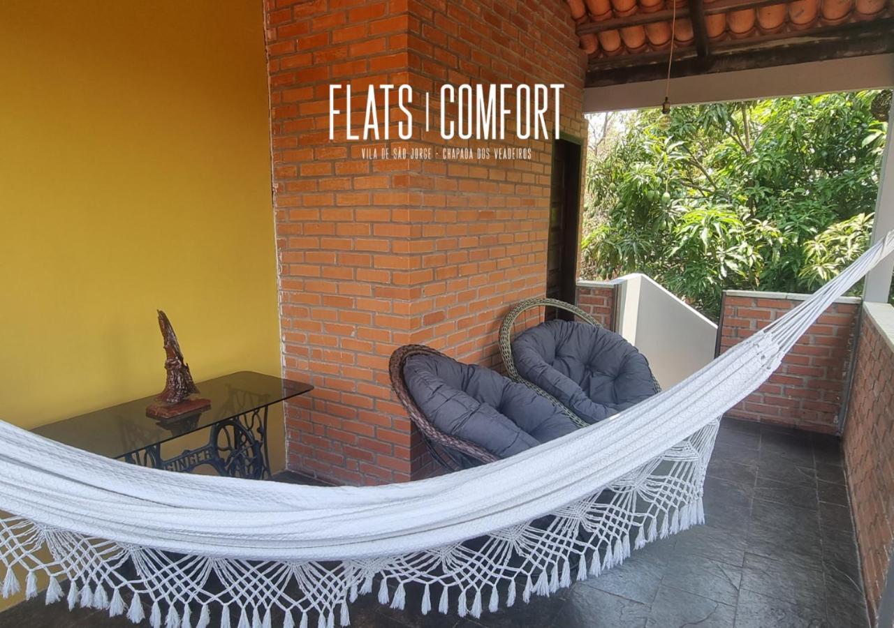 Novidade Flats Comfort Na Vila De Sao Jorge - Chapada Dos Veadeiros Hotel Exterior photo