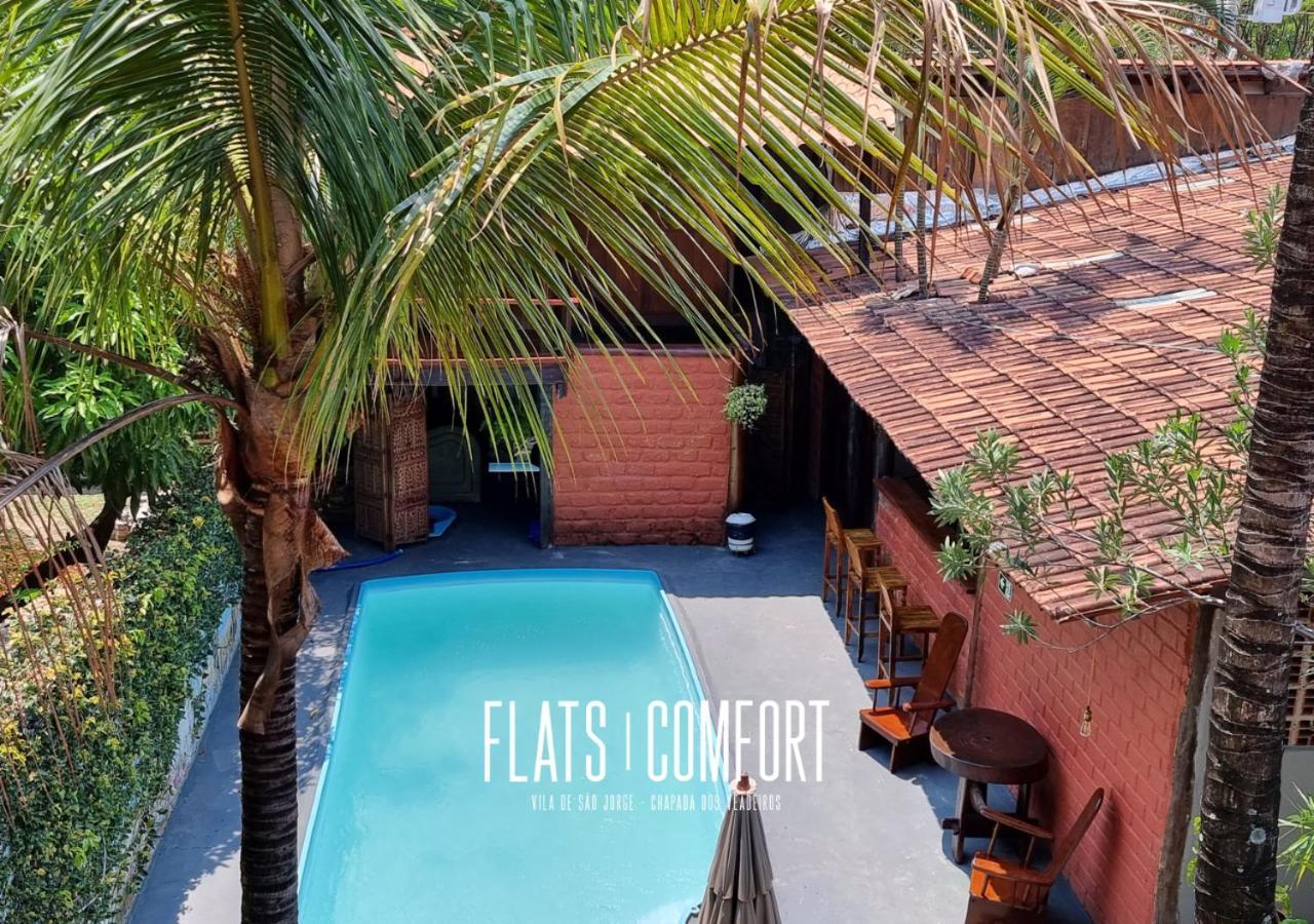 Novidade Flats Comfort Na Vila De Sao Jorge - Chapada Dos Veadeiros Hotel Exterior photo