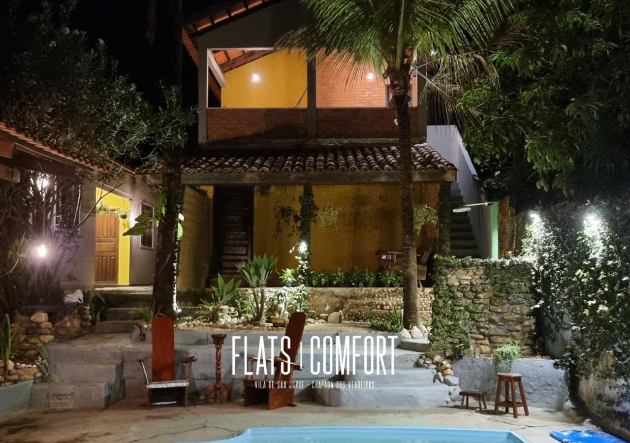Novidade Flats Comfort Na Vila De Sao Jorge - Chapada Dos Veadeiros Hotel Exterior photo