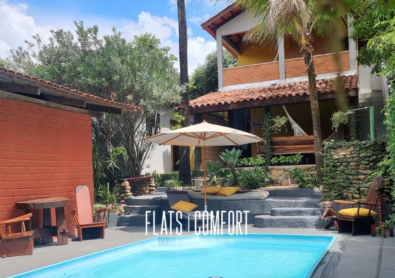 Novidade Flats Comfort Na Vila De Sao Jorge - Chapada Dos Veadeiros Hotel Exterior photo